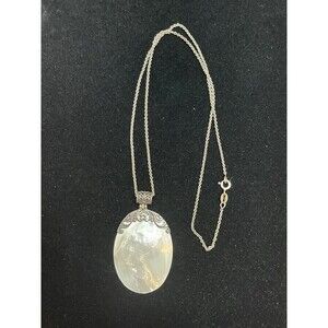 VTG Bali Sterling Mother of Pearl Necklace 17" ATI Italy Artisan Annika Witt